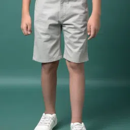 Crimsoune Club Boys Grey Cotton Slim Fit Shorts-image-71