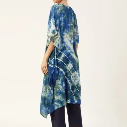 maaesa Navy Tie & Dye A Line Kaftan image 2