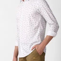 Simon Carter London White Printed Slim Fit Shirt image 3