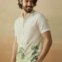 Andamen Beige Regular Fit Printed Shirt image 3