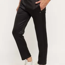 Okane Black Regular Fit Trackpants image 3
