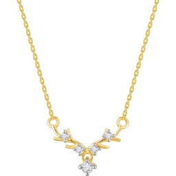 GIVA Lab Grown Diamond 14k (585) Gold Necklace for Women image 3