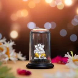Zavya 92.5 Sterling Silver Divine Reflection Rhodium-Plated Ganesh Idol-picture-23