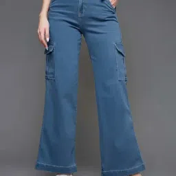 Miss Chase Blue Relaxed Fit High Rise Jeans-picture-37