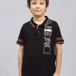 Monte Carlo Kids Black Printed Regular Fit Polo T-Shirt-picture-45