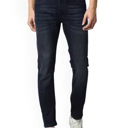 Basics Men Solid Jean Regular Fit Low-Rise Low Distress Stretchable Jeans-picture-20