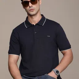 Calvin Klein Jeans Solid Polo Collar Slim Fit T-shirt-picture-28
