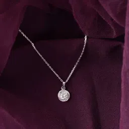 Clara 925 Sterling Silver Platinum Plated Swiss Zirconia Renzo Designer Pendant Chain Necklace for Women-image-79