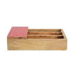 VarEesha Red Wood Spoon Holder - Set of 1 image 4