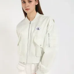 Calvin Klein Jeans White Slim Fit Jacket image 3