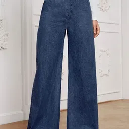 ADBUCKS Women Flared High Waisted Wide Leg Jegging-image-20