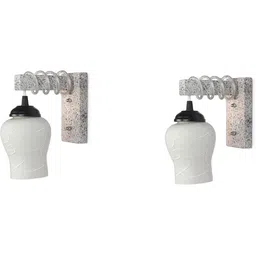 1ST TIME White & White Textured Wood Contemporary Abstract Shaped Shaped Wall Lamp-picture-17