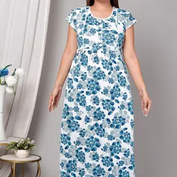 HARGUN NIGHT WEAR Women Polyester Printed Nightdress-image-36