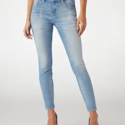 Guess Blue Cotton Solid Jeans-picture-43
