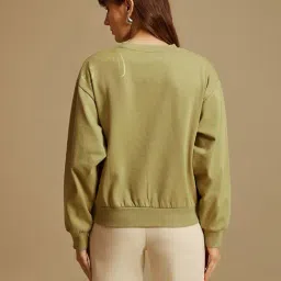Kazo Light Green Embellished Sweatshirt image 2