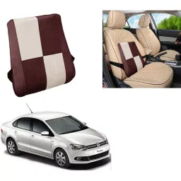 Auto Pearl Grey Leatherette Car Armrest Console Box for Xcent, BARM181 image 2