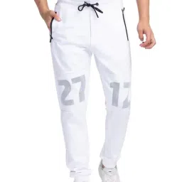 Being Human White Regular Fit Printed Trackpants-image-50