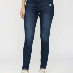 Spykar Blue Cotton Distressed High Rise Jeans-picture-21