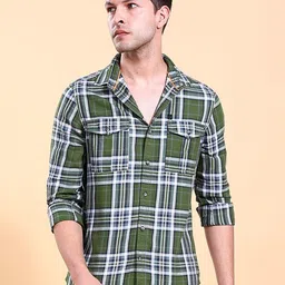 The Indian Garage Co Men Opaque Checked Casual Shirt-picture-26
