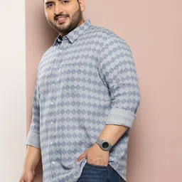 Sztori Men Plus Size Printed Casual Shirt image 2