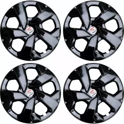 Auto Pearl Car Full Caps Black 381 mm(15 Inch)es Set of 4 Pcs Press Type Fitting PU15B27 Wheel Cover for Toyota Innova 2.5 GX Diesel 8 Seater38.1 cm image 2
