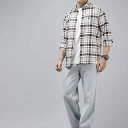 U.S. Polo Assn. Denim Co. Checked Pure Cotton Casual Shirt image 4