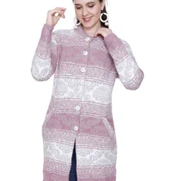 Chatanya Women Striped Longline Cardigan-image-74