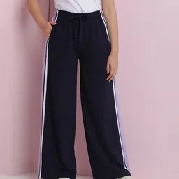 Lil Tomatoes Cotton Looper Solid Track Pants - Navy Blue-picture-14