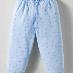 Zero Sinker Knit Full Length Printed Lounge Pants Pack of 3 - Light Blue Light Green & Peach image 2