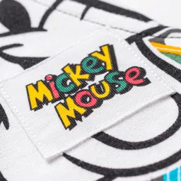 Babyhug Disney Cotton Knit Full Length Lounge Pants With Mickey  Mouse Print - Grey image 3