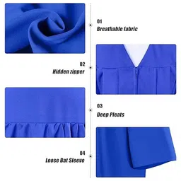 RAJ FANCY DRESSES Full Sleeves Convocation Theme Costume Set - Blue image 5