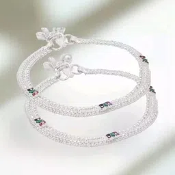 AamNa Enterprises Silver-Plated Anklet image 1