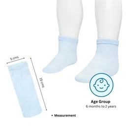 The little lookers Cotton Pack Of 5 Solid Socks - Multi Colour image 5