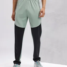 HRX by Hrithik Roshan Men Colourblocked Mid-Rise Rapid-Dry Running Track Pants image 5