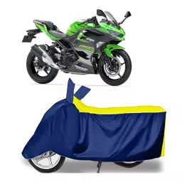 Auto Pearl Bike Cover for Kawasaki Ninja 250 (Yellow & Blue)-picture-19
