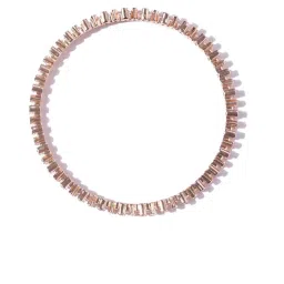 Priyaasi Set Of 4 Rose Gold-Plated American Diamond Studded Bangles image 3