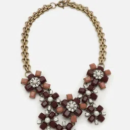 SOHI Multicolor Designer Stone Necklace image 3