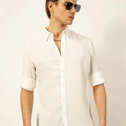 Thomas Scott Men Premium Slim Fit Opaque Casual Shirt-image-86