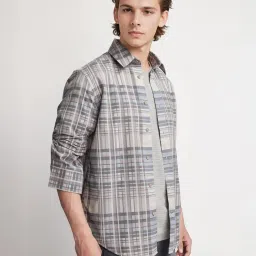 Rare Rabbit Purple Regular Fit Checks Shirt image 3