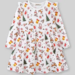 INCLUD Girls Floral Printed Fit & Flare Dress image 4