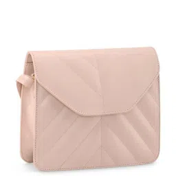 Fastrack Powder Pink Quilted Small Sling Handbag image 3