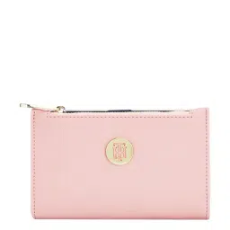 Tommy Hilfiger Madelyn Pink Solid Bi-Fold Wallet for Women-image-51