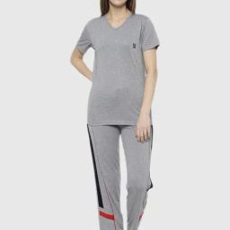 Vimal Jonney Grey Regular Fit Pajama Set-picture-19