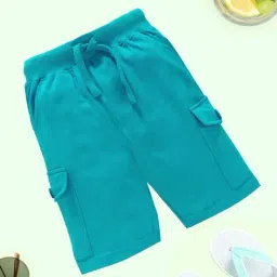 Kiddopanti Boys Multi Cotton Solid Shorts (Pack Of 2) image 2