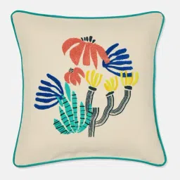 Fabindia Home Embroidered Multicolor Cotton Cushion Cover-picture-34