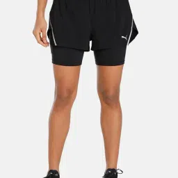 Puma RUN 2IN1 W Black Polyester Sports Shorts-image-53
