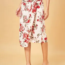 Honey by Pantaloons White & Red Printed A-Line Skirt image 3