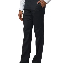 Park Avenue Blue Regular Fit Texture Trousers image 3