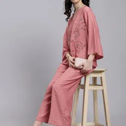 WoowZerZ Embroidered Tunic & Palazzos Co-Ord Set image 2