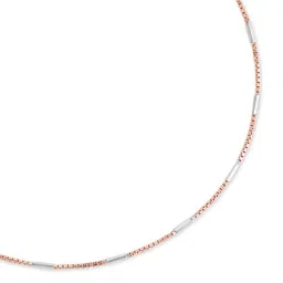 Zavya Dual Tone Elegance 925 Sterling Silver Anklet with Box Chain image 3